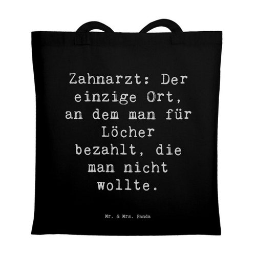 Bild von Mr. & Mrs. Panda Tragetasche - Zahnarzt Geschenk