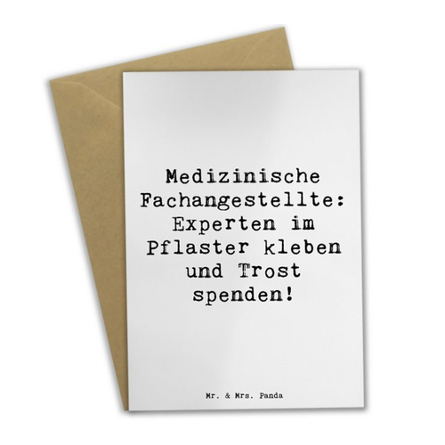 Bild von Mr. & Mrs. Panda Grußkarte Medizinische Fachangestellte Experten