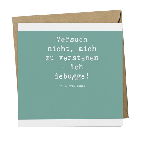 Bild von Mr. & Mrs. Panda Grußkarte Softwareentwickler Debugging – Eine kreative Geschenkidee