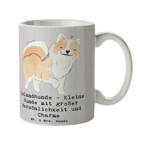 Bild von Mr. & Mrs. Panda Tasse Charme Islandhund - Grau Pastell