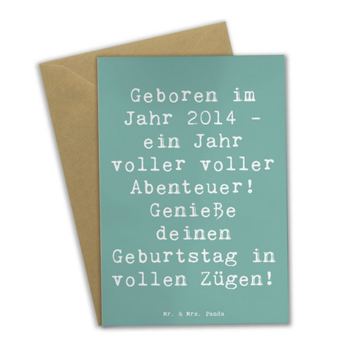 Bild von Mr. & Mrs. Panda Grußkarte 2014 Geburtstag Abenteuer - Meeresbrise