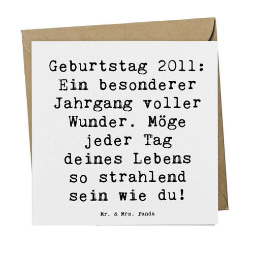 Bild von Mr. & Mrs. Panda Grußkarte 2011 Geburtstag - Weiß