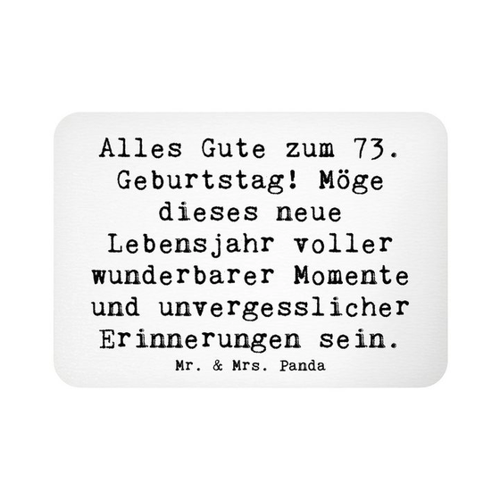 Bild von Mr. & Mrs. Panda Magnet zum 73. Geburtstag