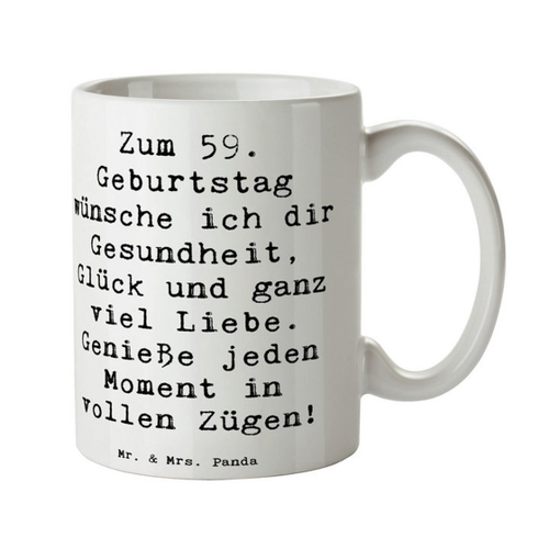 Bild von Mr. & Mrs. Panda Tasse zum 59. Geburtstag – Ein fantastisches Geschenk