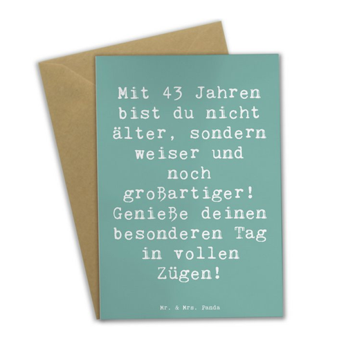 Bild von Mr. & Mrs. Panda Grußkarte zum 43. Geburtstag
