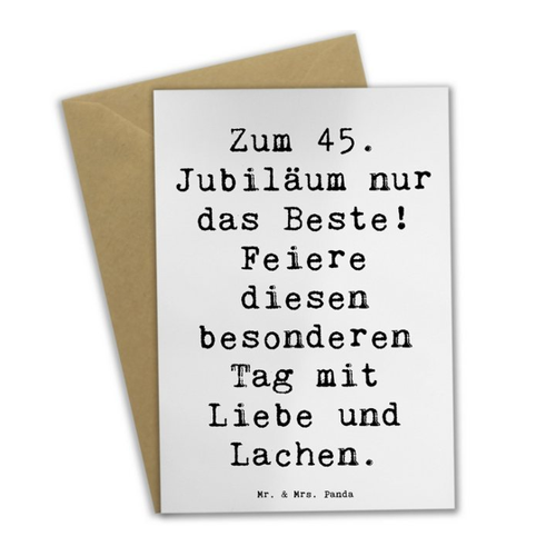 Bild von Mr. & Mrs. Panda Grußkarte zum 45. Geburtstag – Ein persönlicher Gruß des Herzens