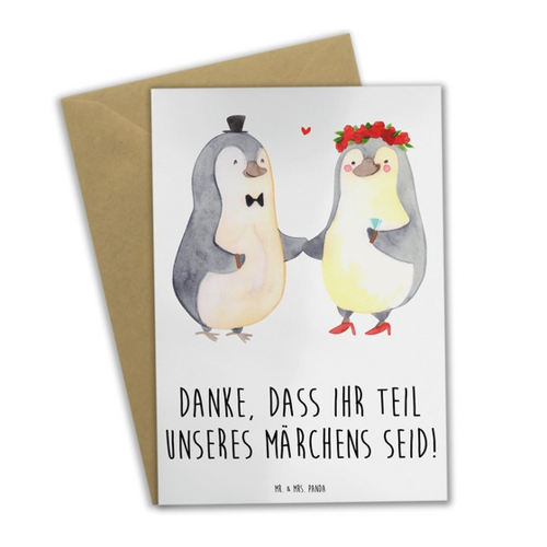 Bild von Mr. & Mrs. Panda Grußkarte für Hochzeiten und besondere Anlässe