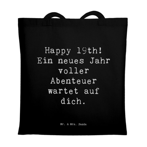 Bild von Mr. & Mrs. Panda Tragetasche für den 19. Geburtstag