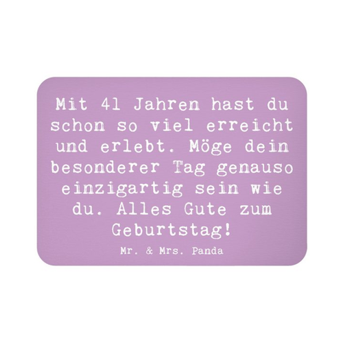 Bild von Magnet Spruch 41. Geburtstag - Lavendeltraum von Mr. & Mrs. Panda