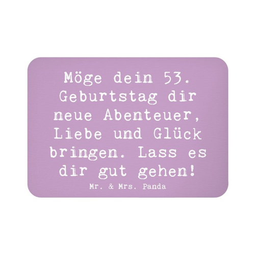 Bild von Mr. & Mrs. Panda Magnet sprich 53. Geburtstag - Abenteuer - Lavendeltraum
