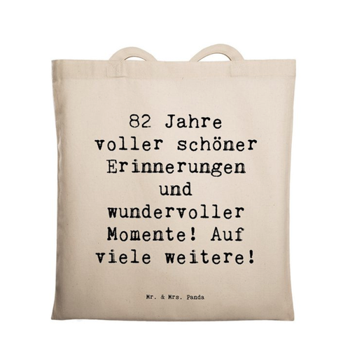Bild von Mr. & Mrs. Panda Tragetasche Spruch 82. Geburtstag