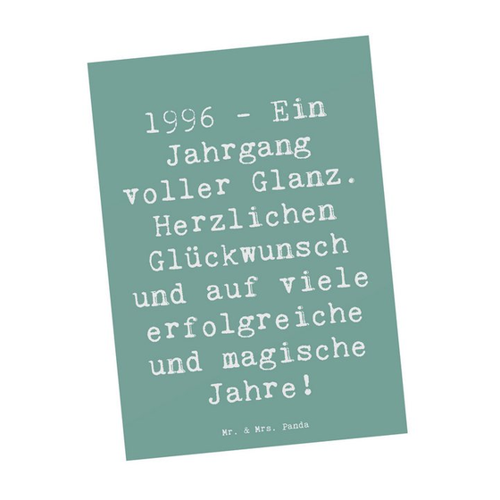 Bild von Mr. & Mrs. Panda Postkarte 1996 Geburtstag - Ein besonderes Geschenk