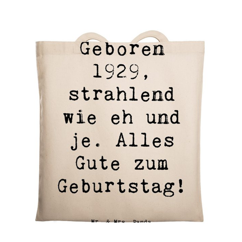 Bild von Mr. & Mrs. Panda Tragetasche zum 1929 Geburtstag
