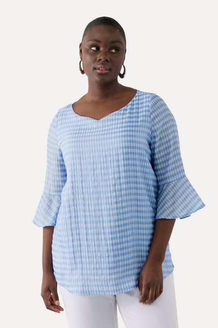 Bild von Grosse Grössen Blusenshirt, Damen, blau, Größe: 42/44, Viskose/Synthetische Fasern, Ulla Popken