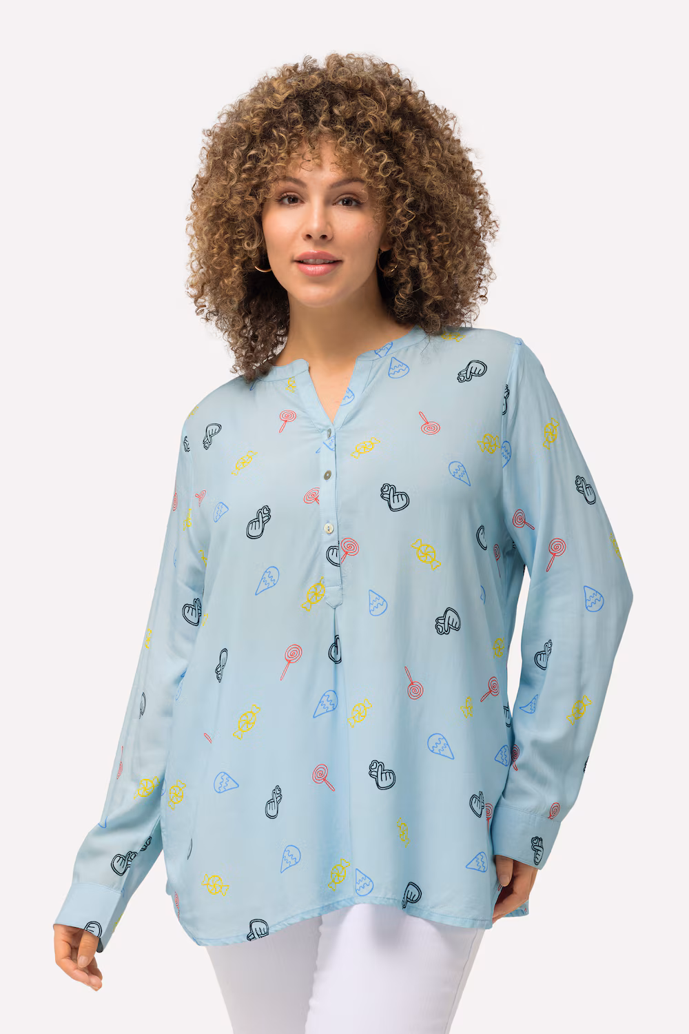 Bild von Große Größen Bluse, Damen, blau, Größe: 46/48, Viskose, Ulla Popken
