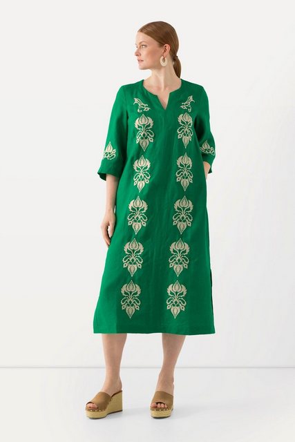 Bild von Große Größen Leinen-Maxikleid, Damen, grün, Größe: 50, Leinen, Ulla Popken