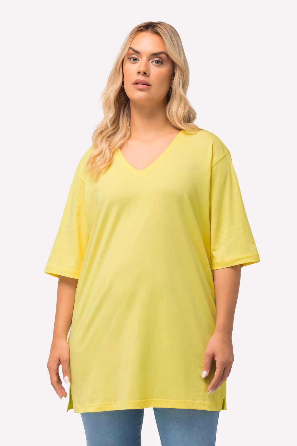 Bild von Große Größen T-Shirt, Damen, gelb, Größe: 50/52, Baumwolle, Ulla Popken