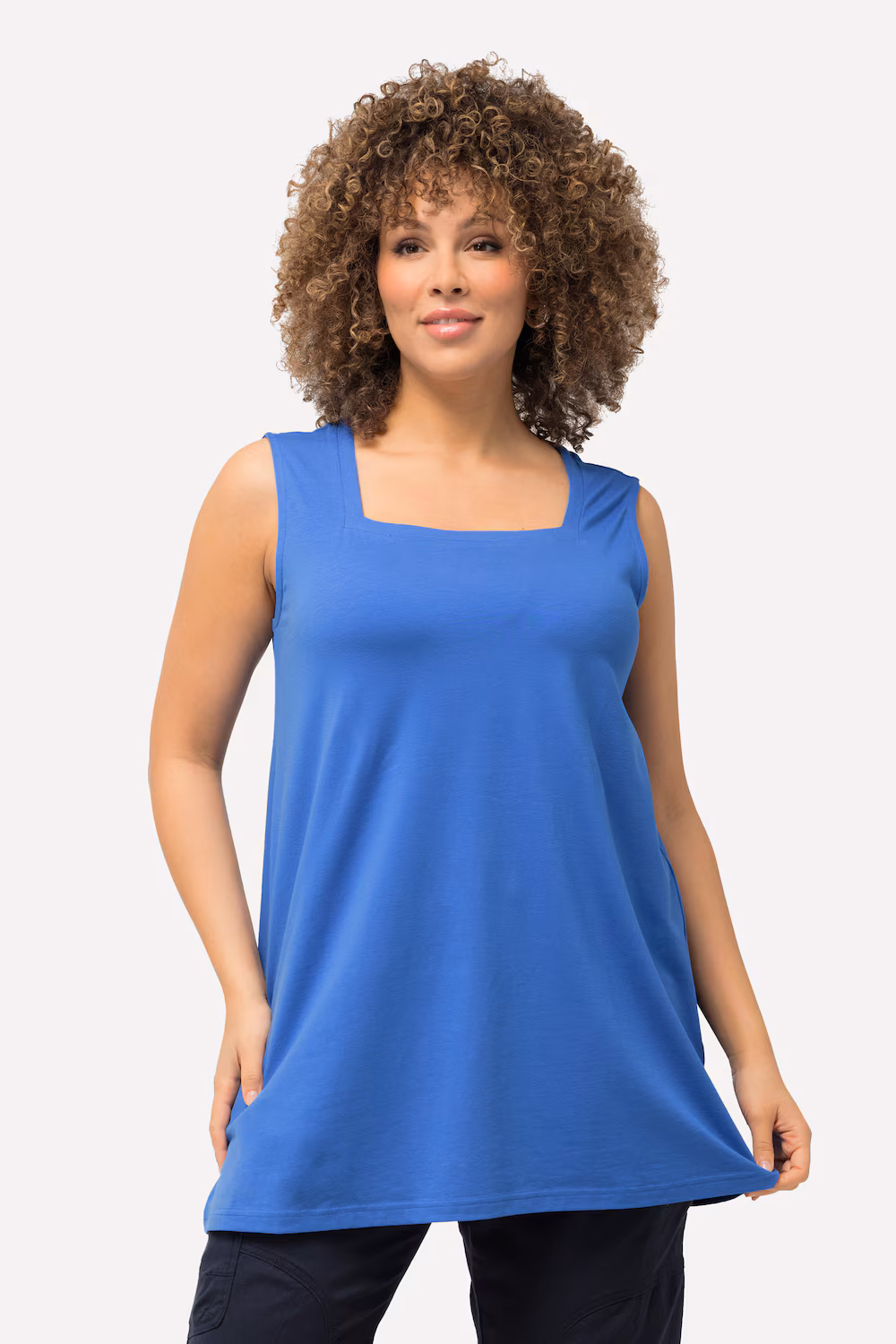 Bild von Große Größen Longtop, Damen, blau, Größe: 54/56, Baumwolle, Ulla Popken