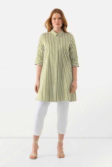 Bild von Große Größen Longbluse, Damen, grün, Größe: 54/56, Baumwolle/Synthetische Fasern, Ulla Popken