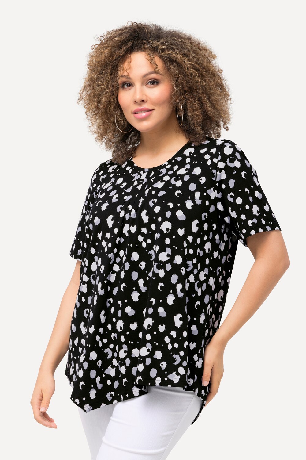 Bild von Große Größen T-Shirt, Damen, schwarz, Größe: 42/44, Baumwolle, Ulla Popken