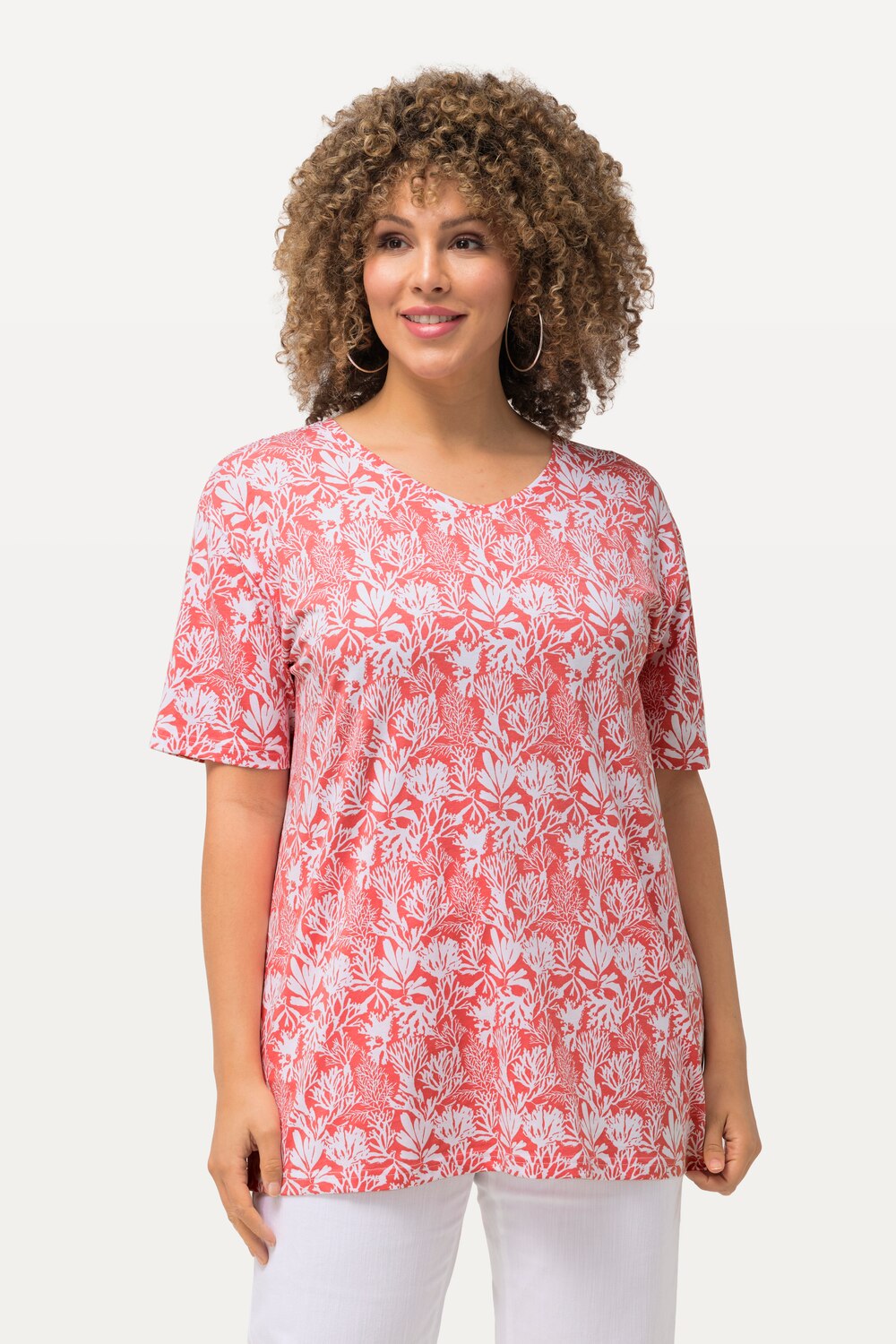 Bild von Grosse Grössen T-Shirt, Damen, rot, Größe: 46/48, Baumwolle, Ulla Popken