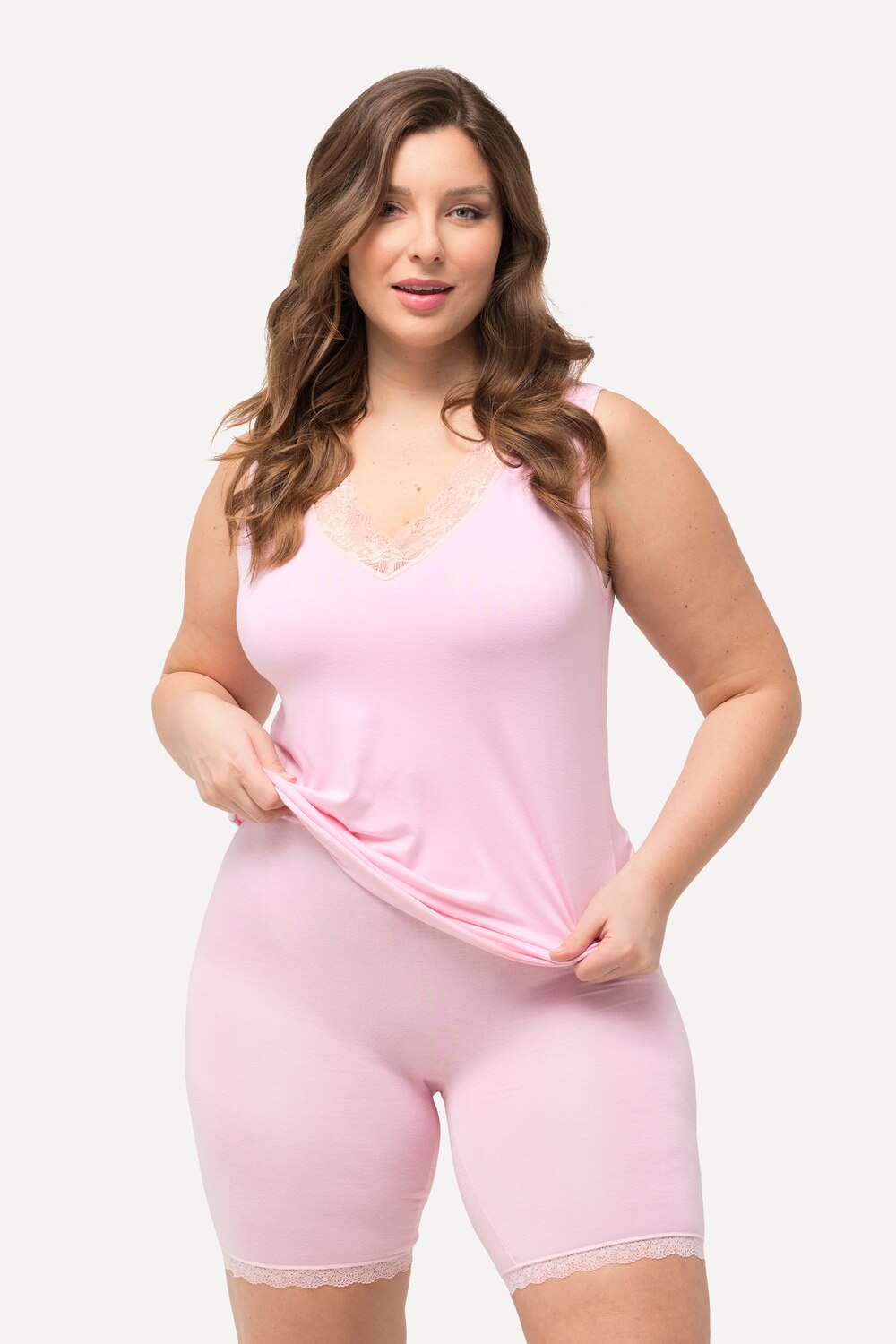 Bild von Große Größen Radler, Damen, rosa, Größe: 42/44, Viskose/Synthetische Fasern/Elasthan, Ulla Popken