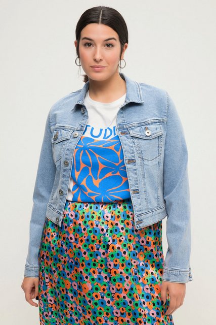 Bild von Große Größen Jeansjacke, Damen, blau, Größe: 46/48, Baumwolle/Polyester, Studio Untold