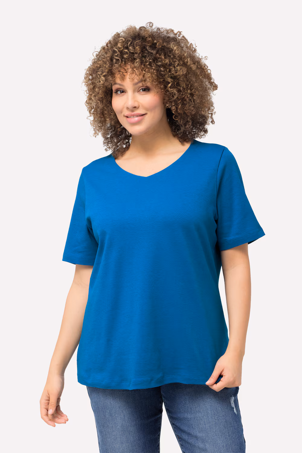 Bild von Große Größen Shirt, Damen, türkis, Größe: 50/52, Baumwolle, Ulla Popken