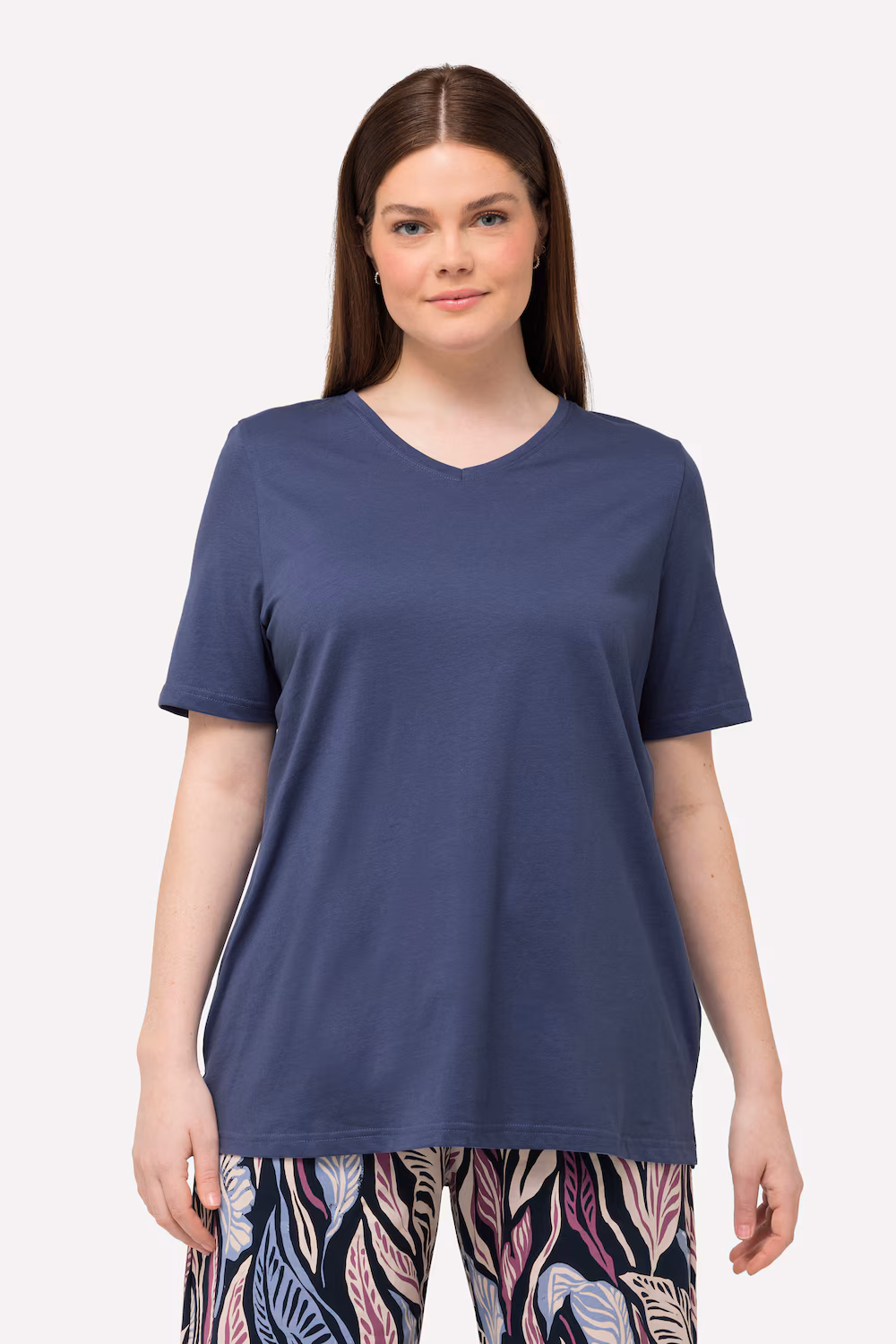 Bild von Grosse Grössen T-Shirt, Damen, blau, Größe: 46/48, Baumwolle, Ulla Popken