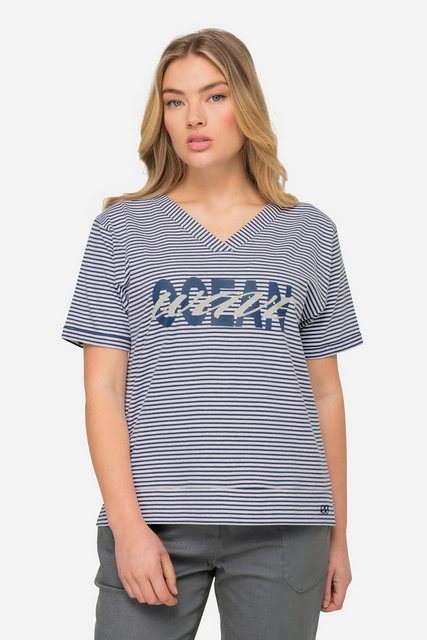 Bild von Große Größen T-Shirt, Damen, blau, Größe: XL, Baumwolle, LAURASON
