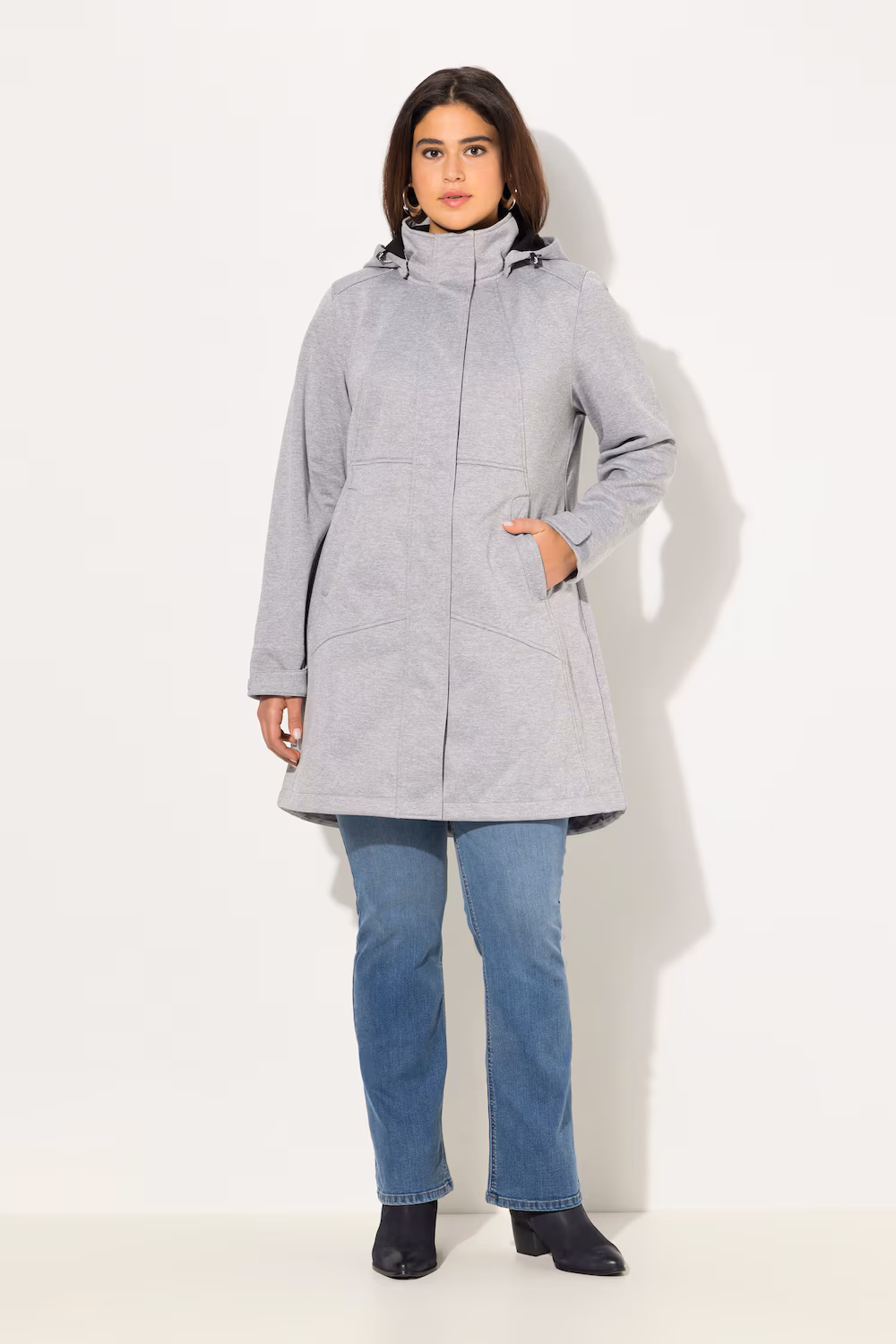 Bild von Große Größen HYPRAR Softshelljacke, Damen, grau, Größe: 46/48, Polyester, Ulla Popken