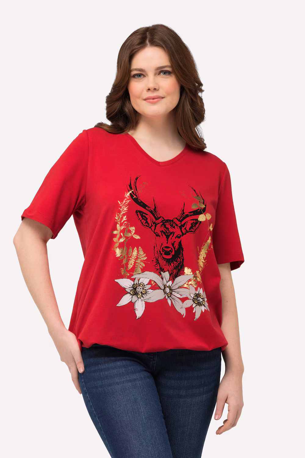 Bild von Große Größen T-Shirt, Damen, rot, Größe: 62/64, Baumwolle, Ulla Popken