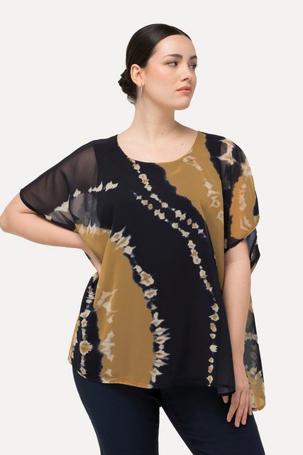 Bild von Große Größen Tunika, Damen, blau, Größe: 50/52, Polyester/Viskose, Ulla Popken