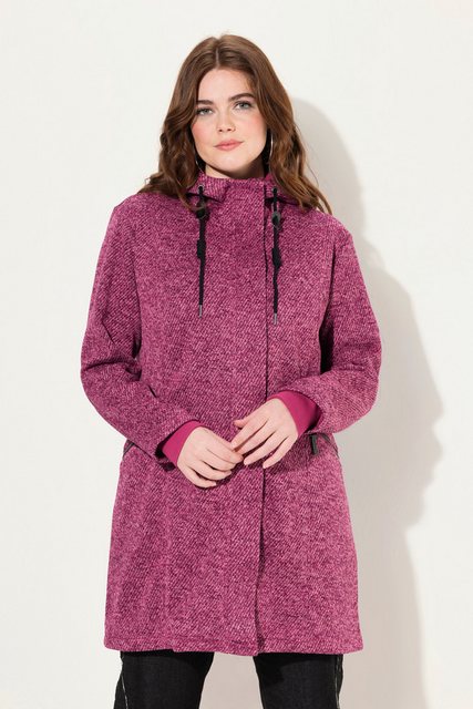 Bild von Große Größen Strickfleece-Jacke, Damen, rosa, Größe: 50/52, Polyester, Ulla Popken