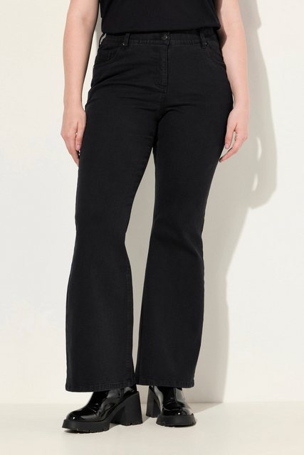 Bild von Große Größen Bootcut-Jeans Marie, Damen, schwarz, Größe: 58, Baumwolle/Polyester, Ulla Popken