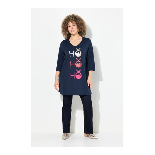 Bild von Ulla Popken Longshirt Ho Ho Ho A-Linie mit V-Ausschnitt