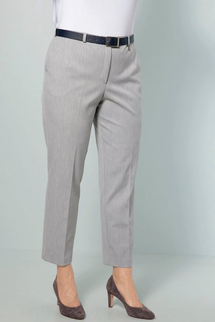 Bild von Ulla Popken meyermode Bauchweg-Hose, Straight Fit, teilelastischer Bund hellgrau 38 202819166-38