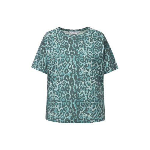 Bild von Studio Untold T-Shirt Rundhals Color Leo in Türkis