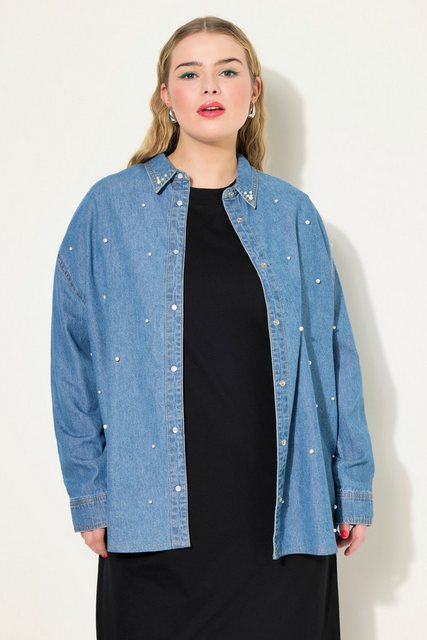 Bild von Große Größen Jeanshemd, Damen, blau, Größe: 46/48, Baumwolle, Studio Untold