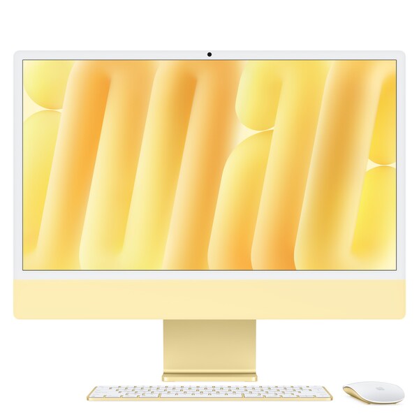 Bild von Apple iMac Gelb CZ1E3-0121000 - 61cm(24‘‘) M4 8?Core CPU, 8?Core GPU, 24GB RAM, 1TB SSD, Standardglas, Magic Keyboard
