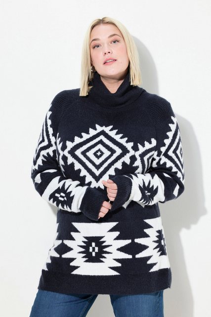 Bild von Große Größen Pullover, Damen, blau, Größe: 46/48, Synthetische Fasern/Polyester, Ulla Popken