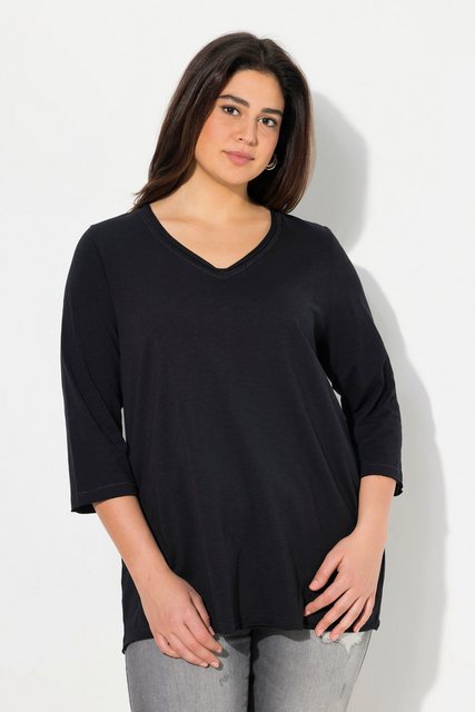 Bild von Große Größen Shirt, Damen, schwarz, Größe: 54/56, Baumwolle, Ulla Popken