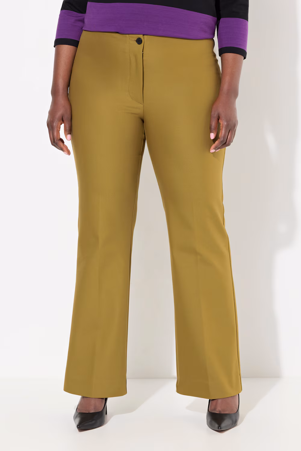 Bild von Grosse Grössen Hose Rose, Damen, braun, Größe: 46, Baumwolle/Synthetische Fasern, Ulla Popken