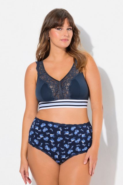 Bild von Große Größen Minimizer-Bralette, Damen, blau, Größe: 90D, Synthetische Fasern/Elasthan, Ulla Popken