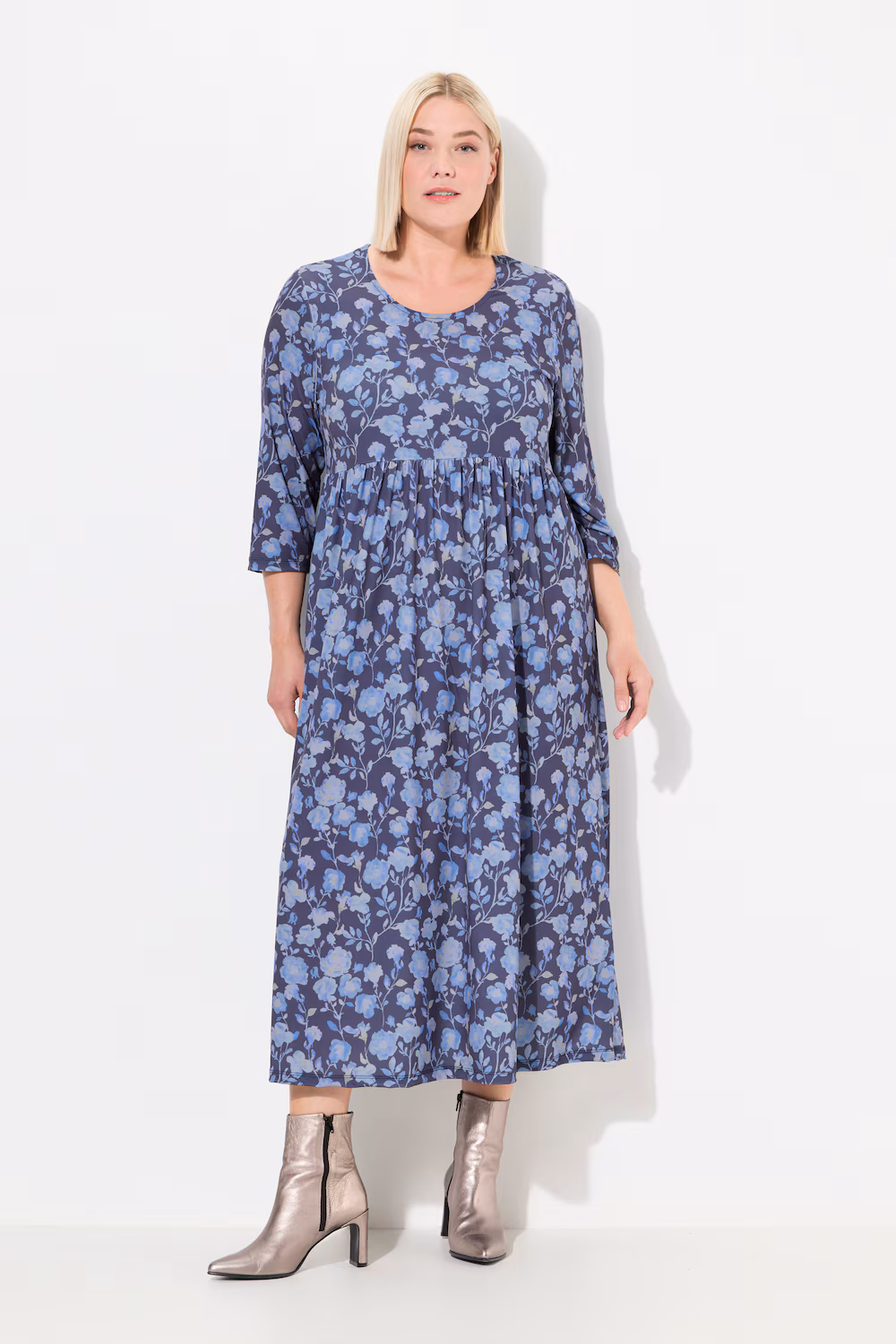 Bild von Große Größen Jerseykleid, Damen, schwarz, Größe: 58/60, Polyester, Ulla Popken