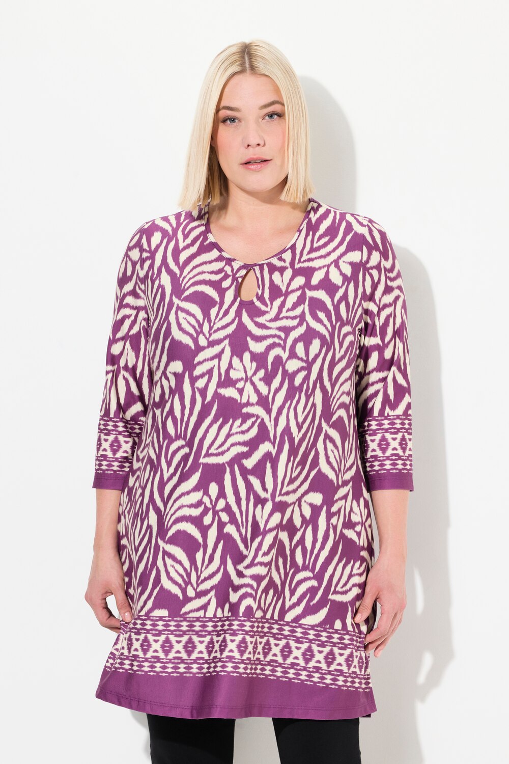 Bild von Große Größen Longshirt, Damen, rot, Größe: 54/56, Viskose, Ulla Popken