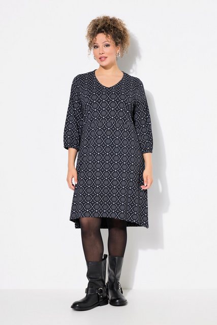 Bild von Große Größen Jerseykleid, Damen, schwarz, Größe: 58/60, Baumwolle, Ulla Popken