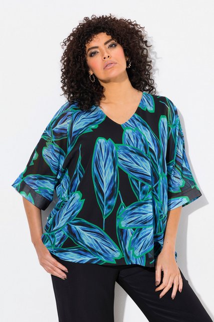 Bild von Grosse Grössen Chiffon-Überwurf, Damen, schwarz, Größe: 54/56, Polyester/Viskose, Ulla Popken