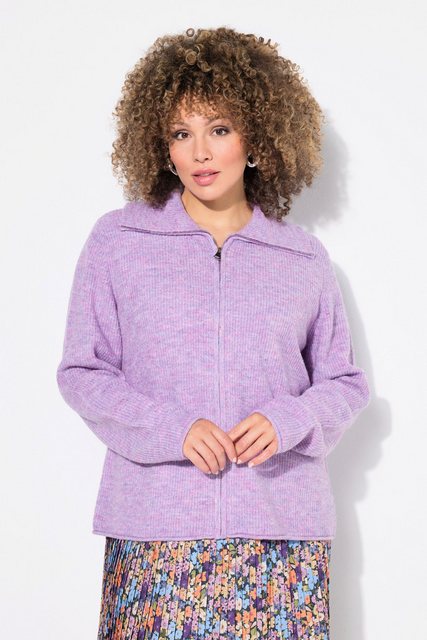 Bild von Große Größen Strickjacke, Damen, lila, Größe: 50/52, Synthetische Fasern/Polyester, Ulla Popken