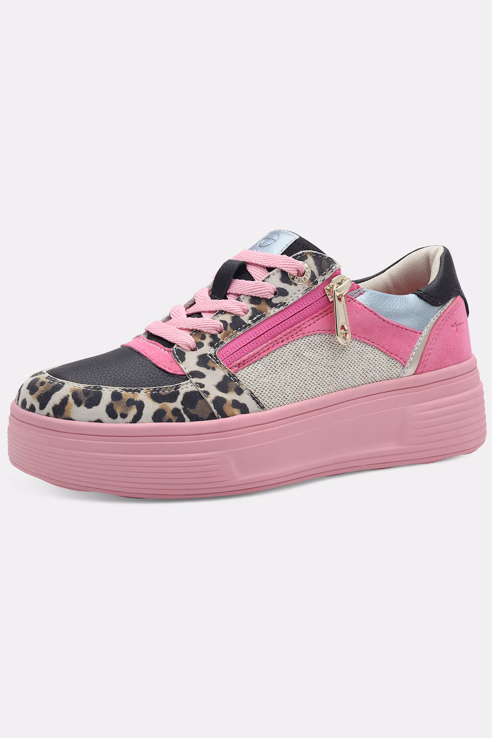 Bild von Grosse Grössen Plateau-Sneaker, Damen, rosa, Größe: 37, Sonstige/Leder/Synthetische Fasern, Ulla Popken